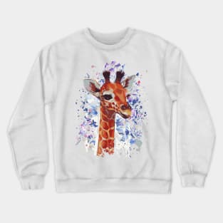 Giraffe - Cute Giraffe - Giraffe Drawing Crewneck Sweatshirt